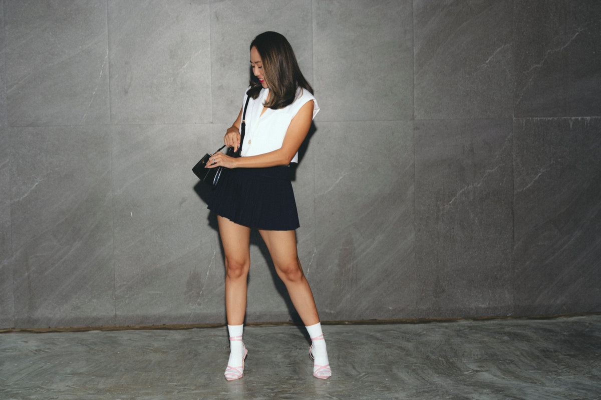 [PRE-SALE] Pleat Repeat Skirt | Navy